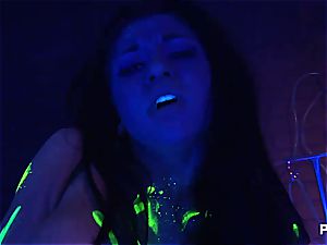 Audrey's ass looks like Cthulhu under UV lights